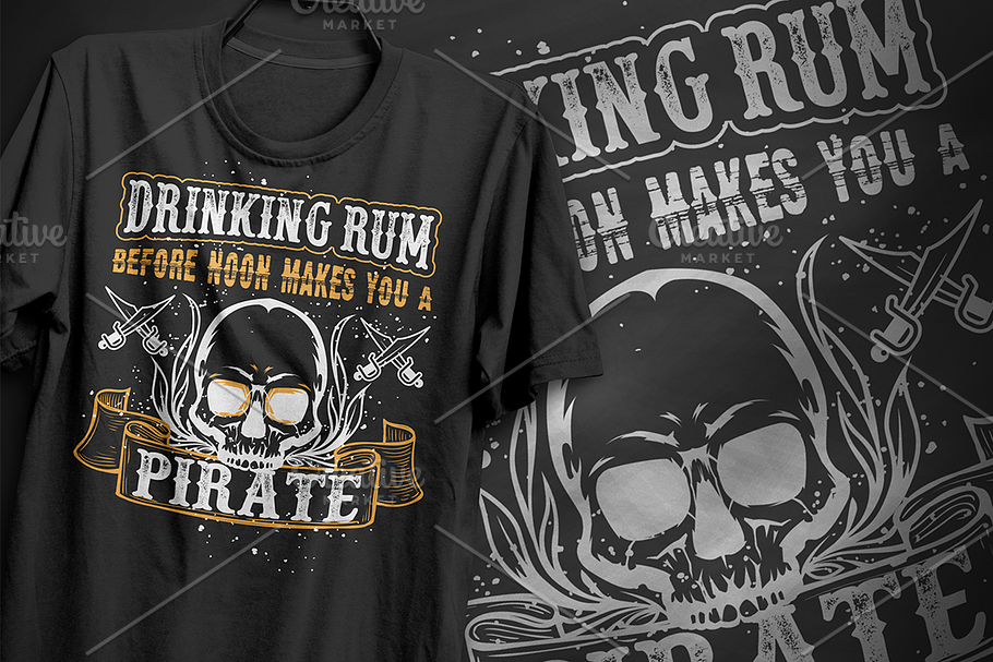 Pirate - Typography T-Shirt Design