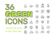 36 GREEN ENERGY Icons