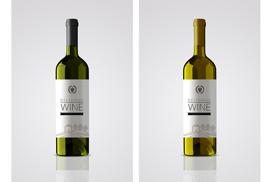 Bottle wine label mockup in Product Mockups - product preview 8