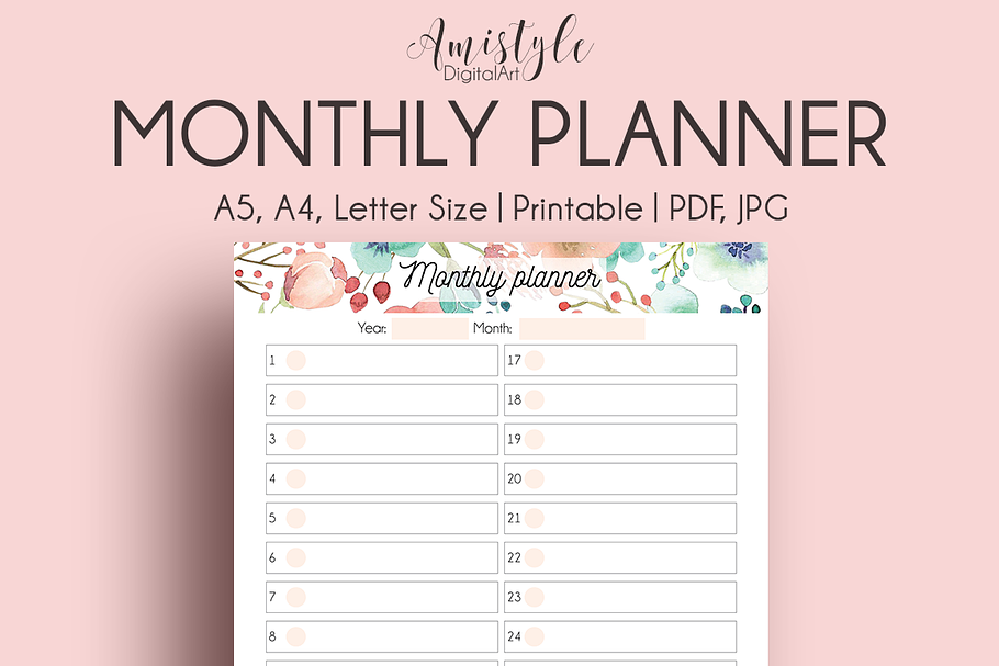 Monthly Printable Planner