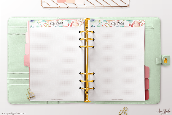 Coral-Mint Dot Grid Note Page in Stationery Templates - product preview 1