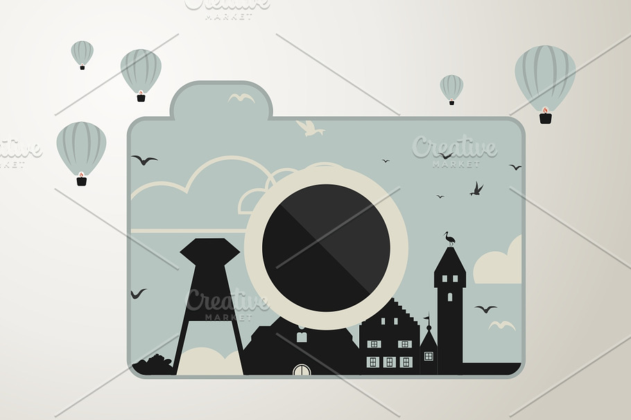 photo camera in Illustrations - product preview 8