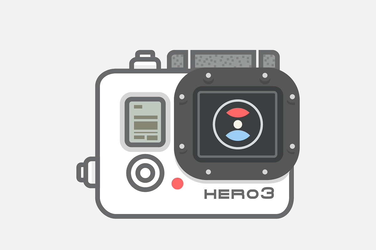 Video camera GoPro vector, icon in Illustrations - product preview 8