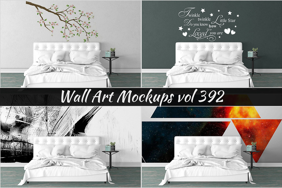 Wall Mockup - Sticker Mockup Vol 392 in Print Mockups - product preview 8