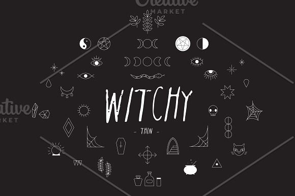 Witchy: Vector Pack + Font in Icon Fonts - product preview 3