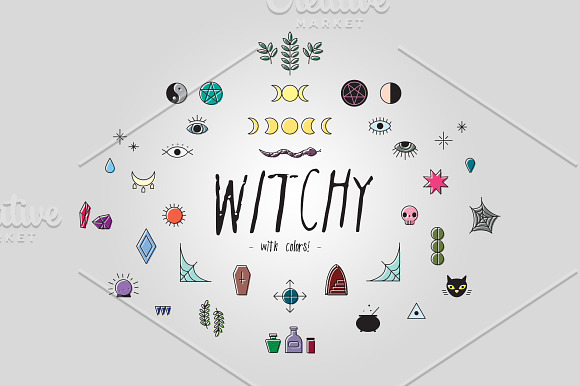 Witchy: Vector Pack + Font in Icon Fonts - product preview 4