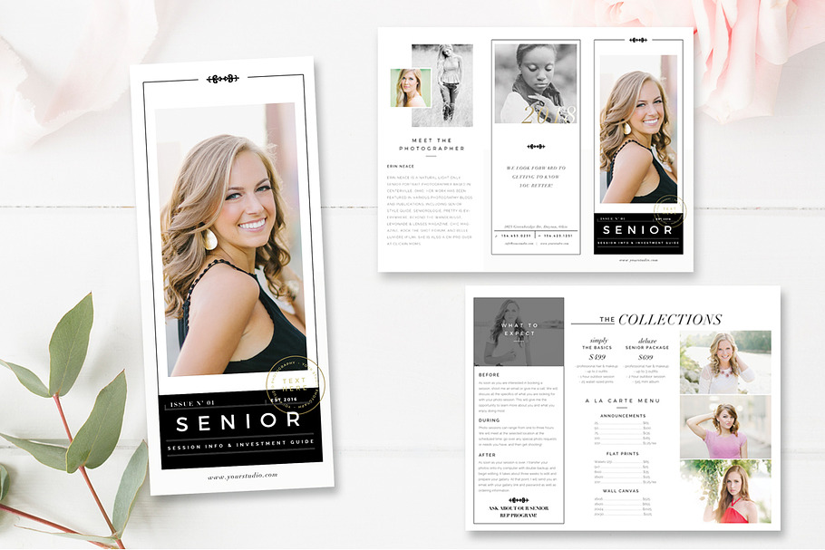 Senior Photography Brochure Template in Brochure Templates - product preview 8