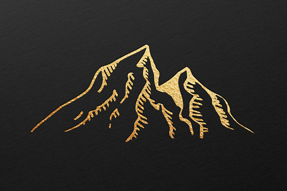 Hand-Drawn Mountain Landscapes in Illustrations - product preview 4