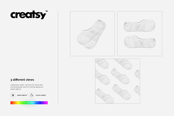 No show Socks Mockup Set in Product Mockups - product preview 6