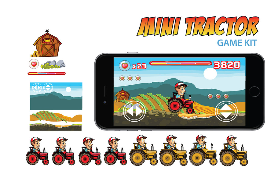 Mini Tractor Game Kit in Illustrations - product preview 8
