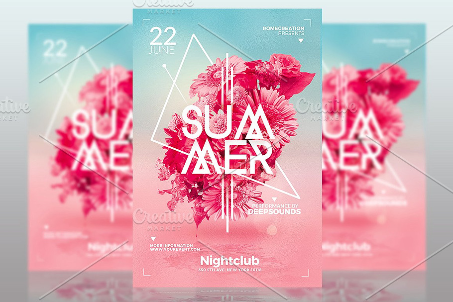Minimalist Summer Templates x4 in Flyer Templates - product preview 8