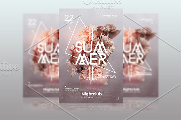 Minimalist Summer Templates x4 in Flyer Templates - product preview 1