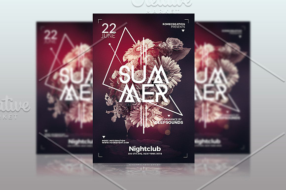 Minimalist Summer Templates x4 in Flyer Templates - product preview 2