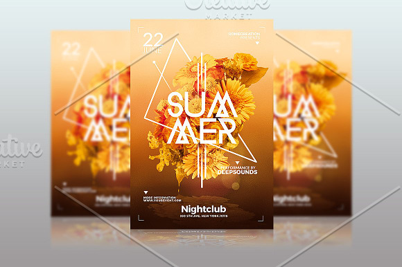 Minimalist Summer Templates x4 in Flyer Templates - product preview 3