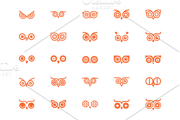 Owl Vector Collection in Cartoon Icons - product preview 2
