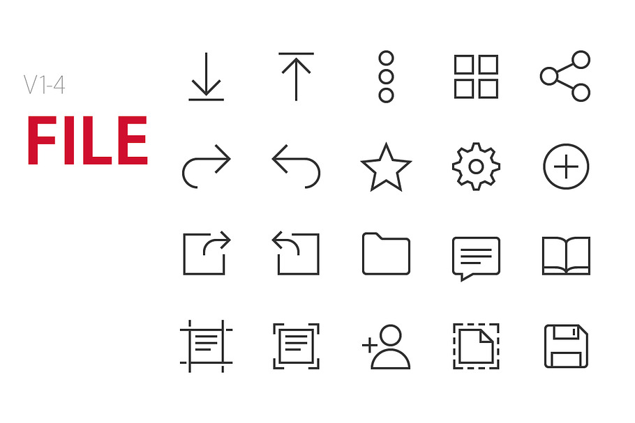 80 File UI icons in Graphics - product preview 8