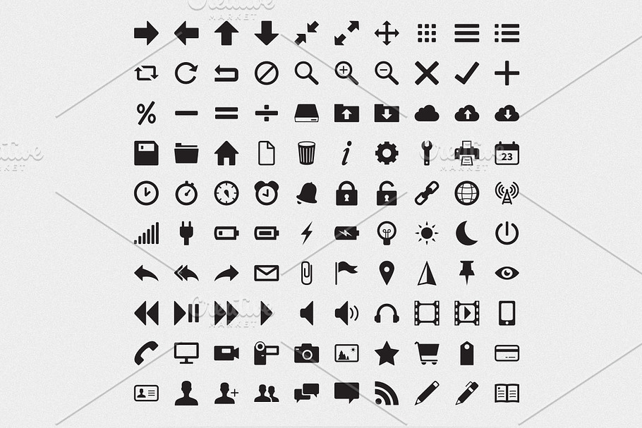 Miniglyph - 100 Web/UI Icons in UI Icons - product preview 8