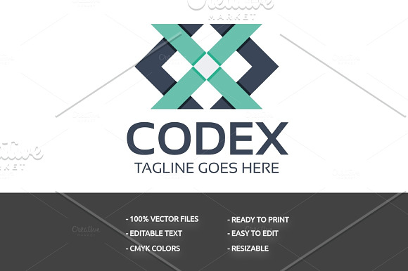 Codex (Letter X) Logo in Logo Templates - product preview 2