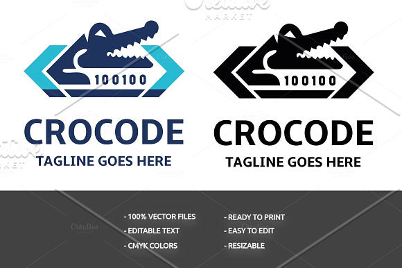 Crocode Logo in Logo Templates - product preview 3
