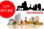 Sacramento Vector skyline