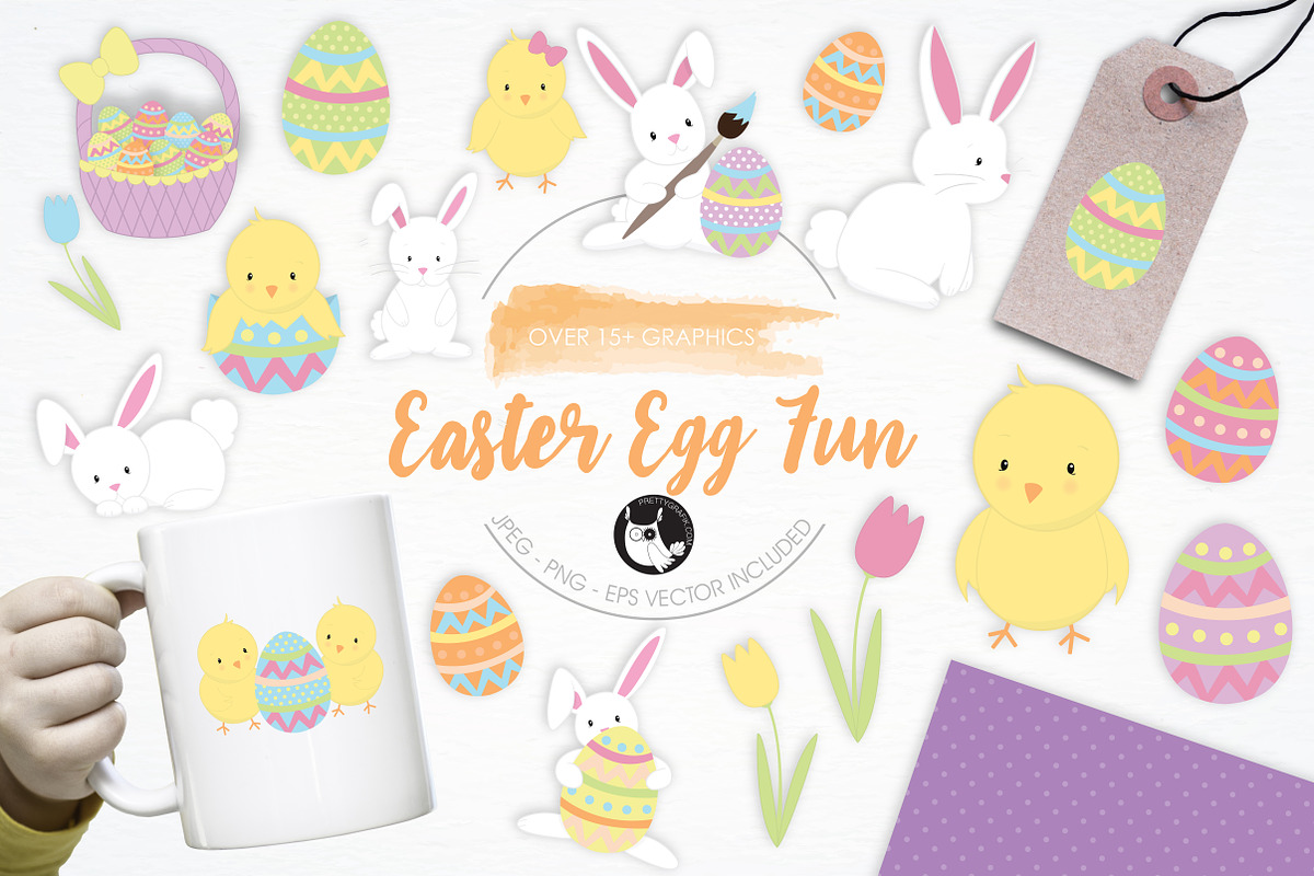 Easter Egg Fun illustration pack in Illustrations - product preview 8