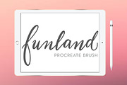 Funland procreate brush calligraphy