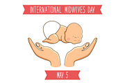 International Midwives Day concept card