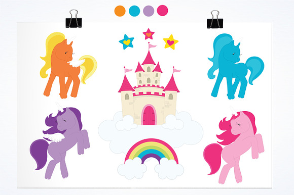 Pretty Ponies illustration pack in Illustrations - product preview 1