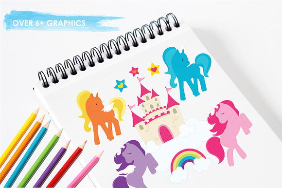 Pretty Ponies illustration pack in Illustrations - product preview 2