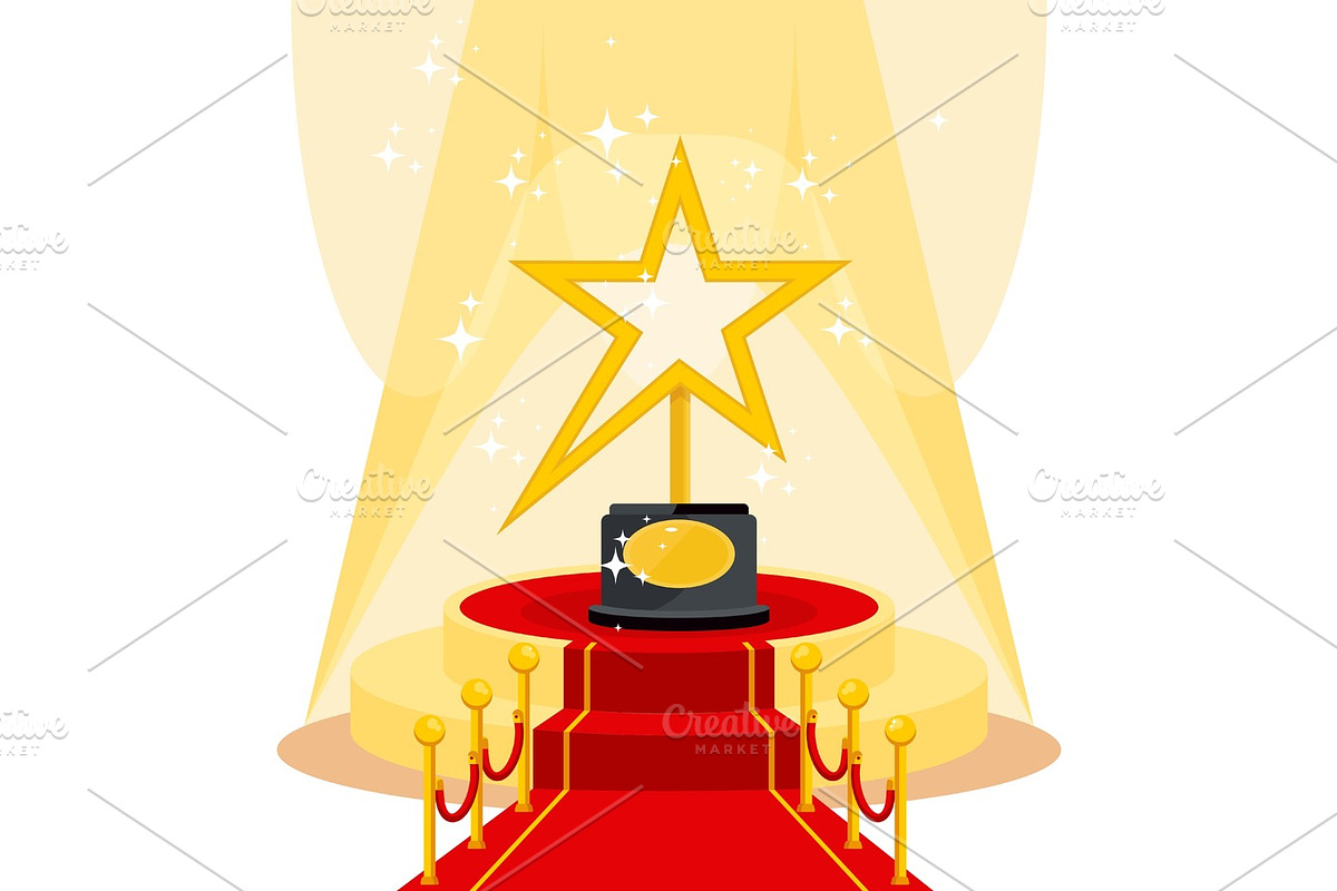 award on red carpet in Illustrations - product preview 8
