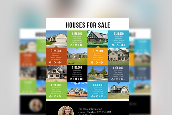 Multi listing real estate flyer