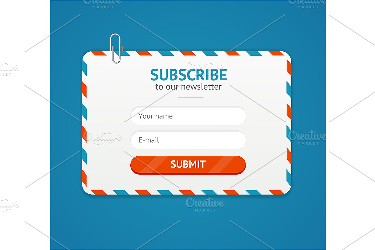 Subscribe to Newsletter Form in Illustrations - product preview 8