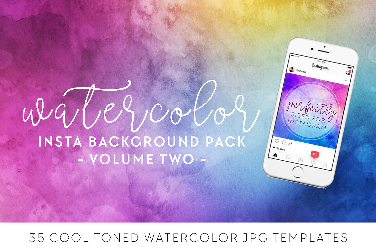 Cool Tone Watercolor Insta Pack [2] in Instagram Templates - product preview 8