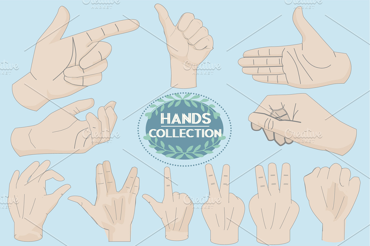 Hands Collection in Illustrations - product preview 8