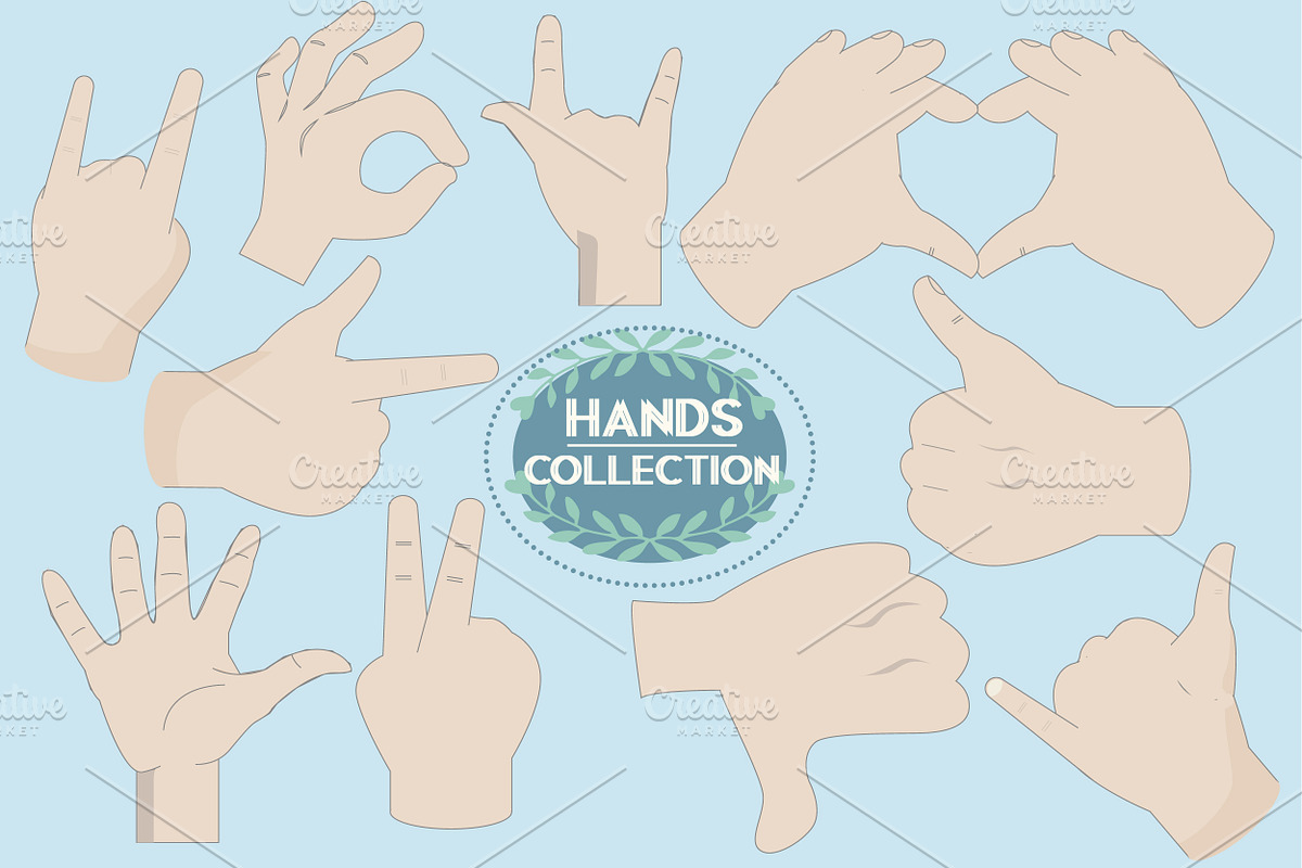 Hands Collection in Illustrations - product preview 8