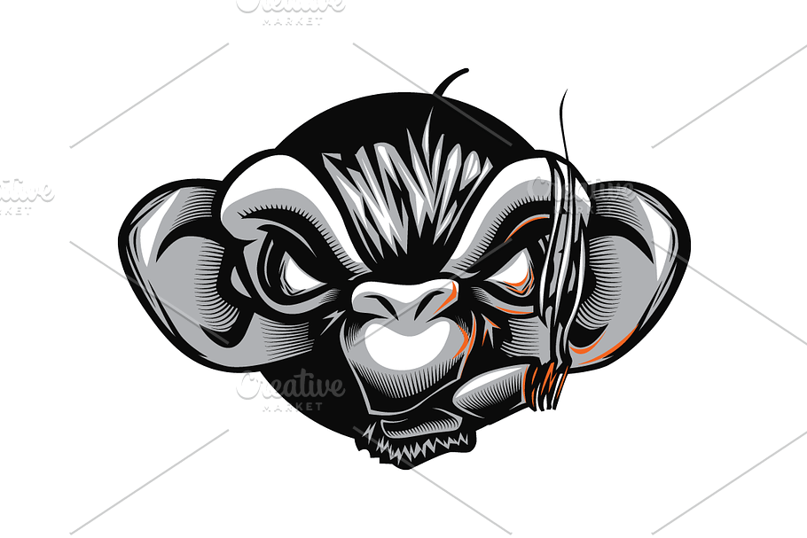 Monkey Smoker in Illustrations - product preview 8