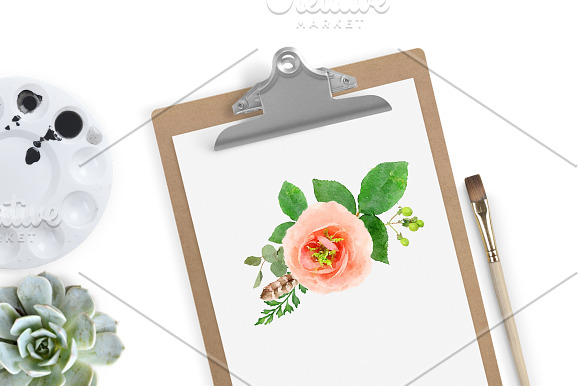 Watercolor Florals in Illustrations - product preview 1