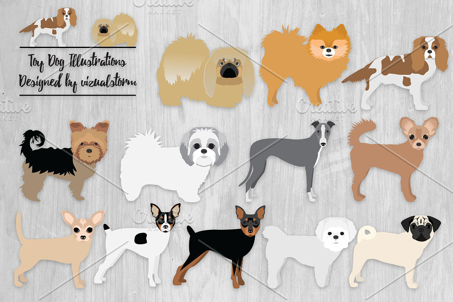 Cute Toy Dog Illustrations in Illustrations - product preview 8