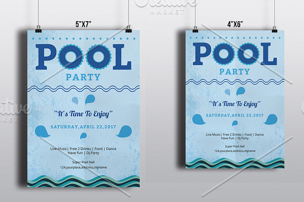 Pool Party Flyer Template-V553