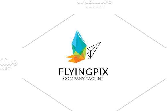 Flying Pixel in Logo Templates - product preview 1