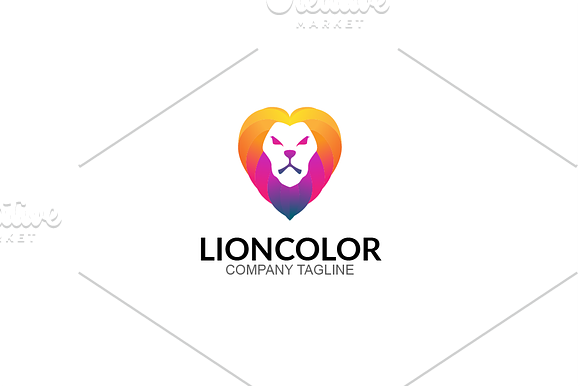 Lion Color in Logo Templates - product preview 1