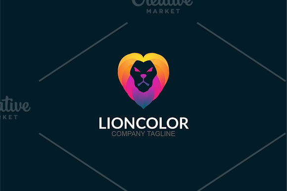 Lion Color in Logo Templates - product preview 3
