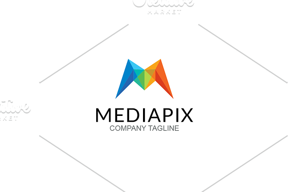 Media Pixel - M Letter in Logo Templates - product preview 1