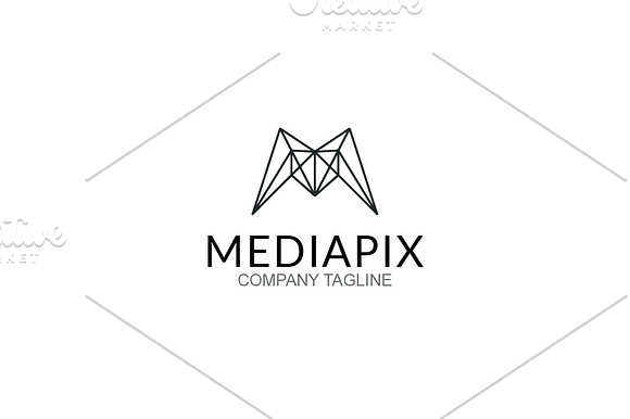 Media Pixel - M Letter in Logo Templates - product preview 3