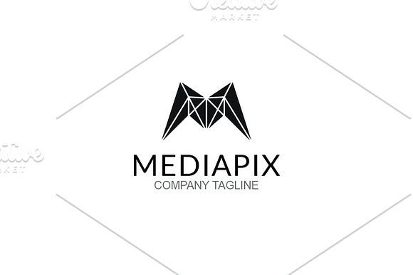 Media Pixel - M Letter in Logo Templates - product preview 4
