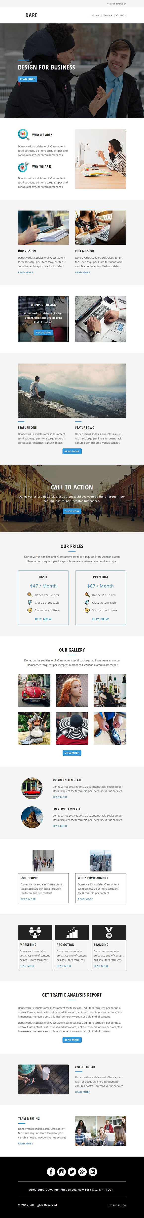 Dare - Responsive Email Template in Mailchimp Templates - product preview 1