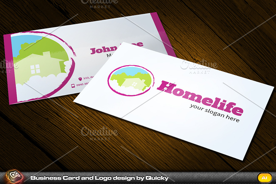 Homelife Business card and Logo