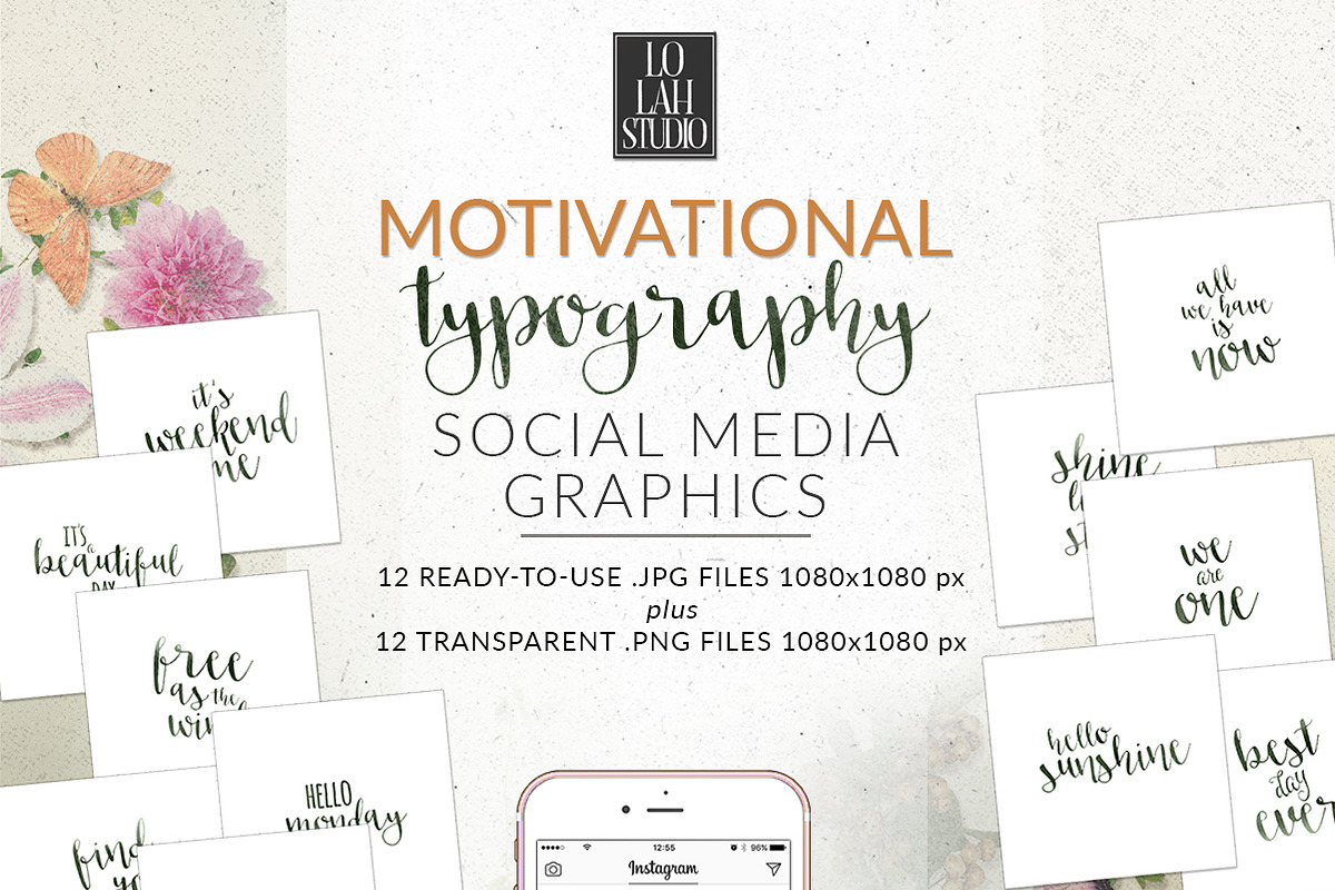 Motivational Typography in Social Media Templates - product preview 8