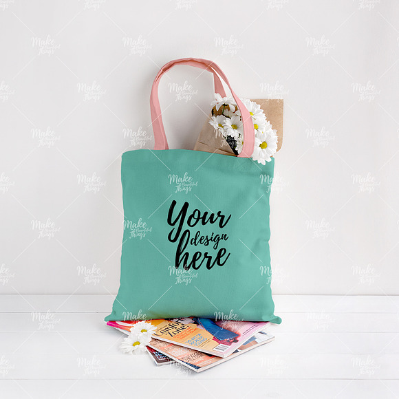 Canvas tote bag mockup #7001  in Product Mockups - product preview 3