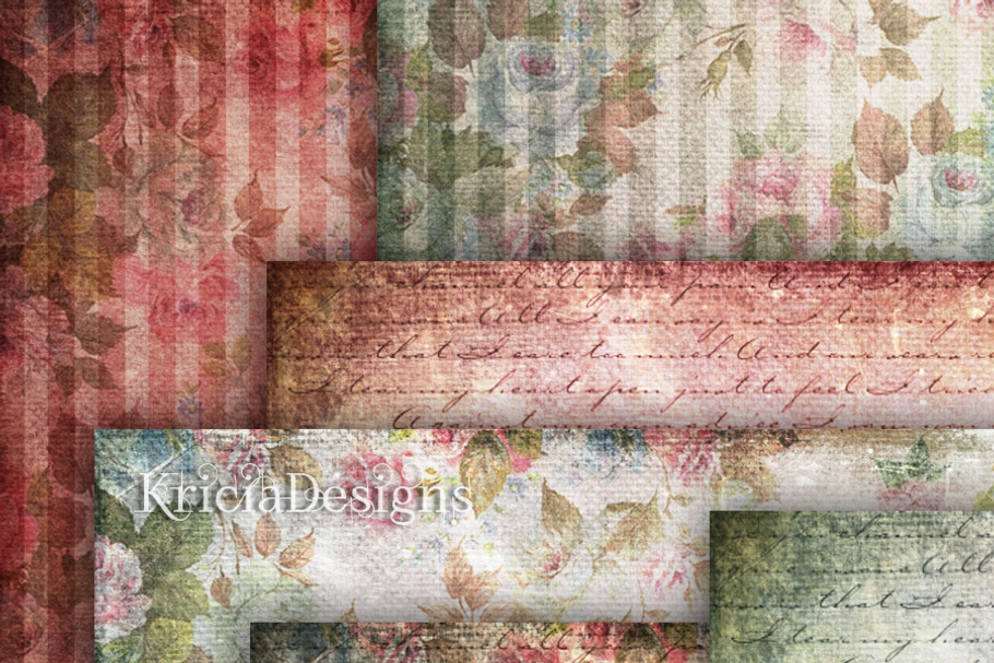 Burlap Vintage textures with roses1